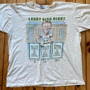 Vintage 1993 Larry Bird Celtics Salem Sportswear Single Stitch T-Shirt XL